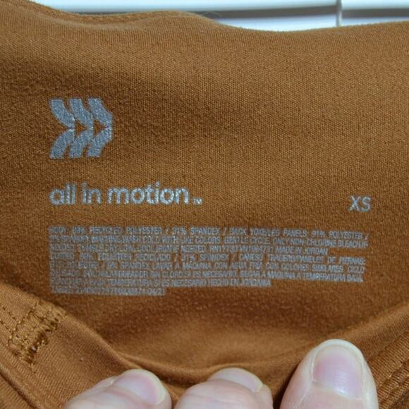 All In Motion Leggings Orange & Burgandy Size XS - Picture 10 of 10